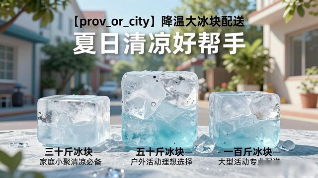 常熟降温大冰块配送_海鲜排档降温解决方案_高温天气大冰块配送